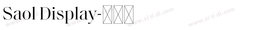 Saol Display字体转换